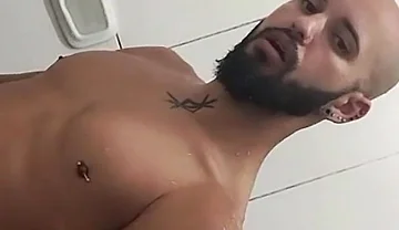 Trucker Jerking off Twink in the Shower