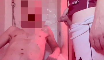Twink Gets Hard When Pissed on by His Football Friend