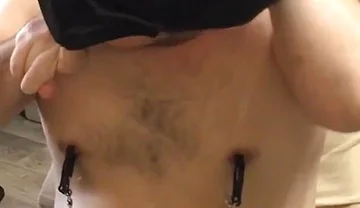 Disabled Man Self-bondage Breathplay and Electric