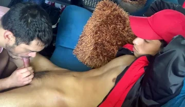 Wanker with His Legs Spread Seatting on the Couch