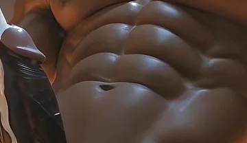 Black Muscle God Dildo Cum Explosion - Ai Video