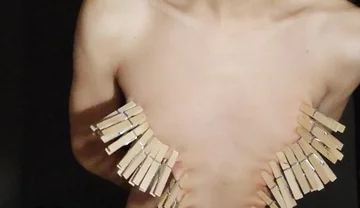 Masturbating with Clothespins
