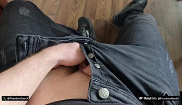 Muscular German Stepdaddy with Twitching Hard Cock in Tight Jeans - Phantomgentx