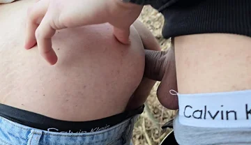 Outdoor Sex in the Woods with My Gay Slut - He Sucked Me Before Taking My Dick Bareback