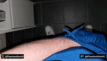 German Doctor Sneaks to Toilet and Jerks Out His Secret