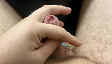 A Fat Guy Jerks off His Cock