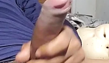 Massive Cumshot Solo Session - Big Dick Stroking & Moaning