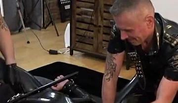 Rubber Gimp Bound and Used by Two Latex Guys Part 1