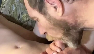 Stepdaddy Cocksucker Sucks a Big Cock Again and Swallows Cum