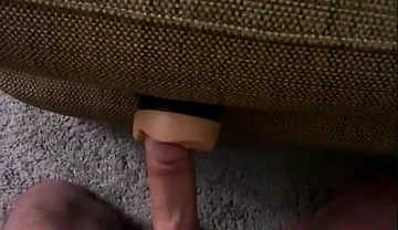 Fucking the Hot Toy in Between Cushions, Feels Like Real Wet Pussy