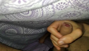 Boy Moaning and Jerking Good Wet Cock, in the Morning Under the Sheets! Better a Blowjob, Will You G