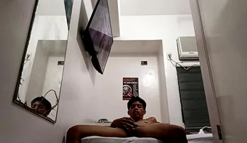 Filipino Twink Jerks His Throbbing Cock in Hotel 2
