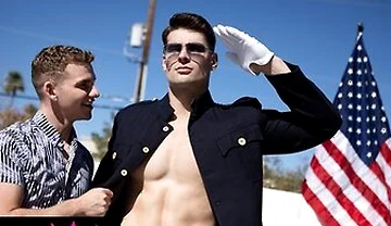 Jack Waters Starts Sucking Marine Malik Delgaty As He Salutes And Stays Still