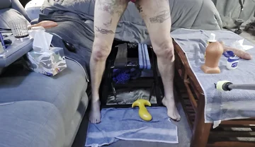 Butt slut ryan743 bounces on big dildo