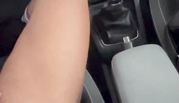 Jerk off My Big White Cock in the Car