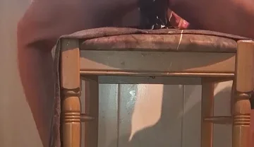 Twink Riding a Huge Black Dildo