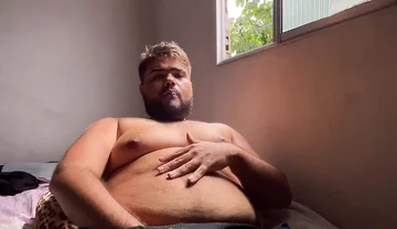 Fat Gay Sweaty Shaking Hairy Ass on All Fours, Front Hard Rolls Cumming