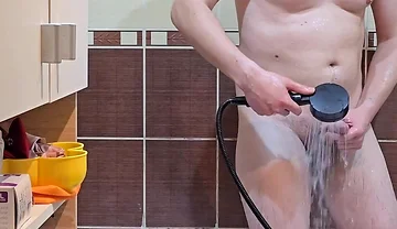 Showing My Ass, Playing with My Cock After Cumming & Taking a Shower