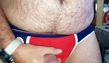 Nice Cum Using Red Jockstrap