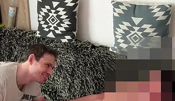 Straight Curious Plumber Returns to Get Sucked by a Gay Guy on the Couch