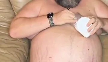Relaxing with a Cold One and a Hot Cock