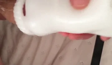 Big Dick Destroys Fleshlight & Fills It with Cum