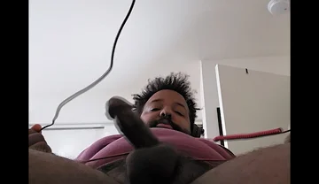 Sexy BBC Bear Spits on His Dick and Cums Hard!