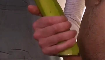 Homemade Banana Toy for Orgasm and Cum