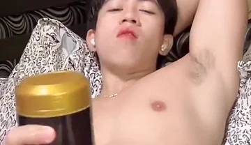 Pinoy with Big Dick Trying Dildo