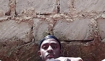 Twink with a Big Black Dick Jerks off in a Hot Vedio Out in Public as Neighbours Watch