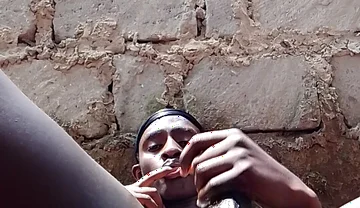 Twink with a Big Black Dick Jerks off in a Hot Vedio Out in Public as Neighbours Watch