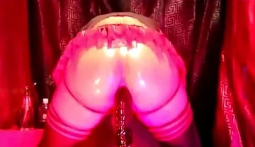With My Hole so Hot, Lubed, and Wet. Bouncing My Booty, Jumping on My Dildo, and Wearing My Miniskirt 1.