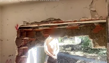 Exploring an Abandoned Building, 2 Amateur Boys Remove Their Clothes and One Starts to Bust a Nut