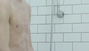Young Randy Freja wank and cum in the bathroom