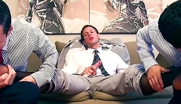 Niklas Roth Strokes His Cock While Being Worshipped By Keith Banks And Fernando Re