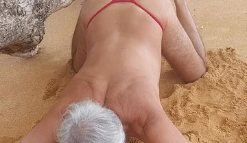 Ladysilva Showing off Her Hot Ass on the Beach in Very Naughty Panties