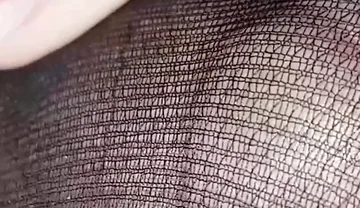 Hot Red Pumps and Curvy Legs in Black Pantyhose