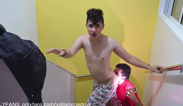Cute Passive Gay Twink Gets Fucked Bareback by His stepsister's Boyfriend.