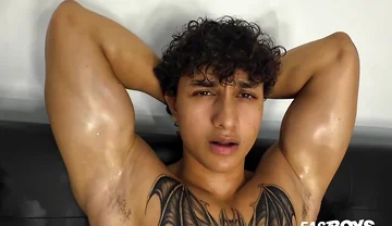 Muscle Latino Twink Handjob