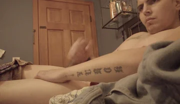Hung Cummy Uncut Solo Twink Tatted Shows What's up
