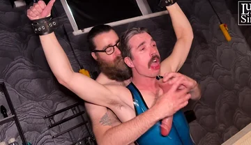 Bondage Dildo Throatfucking by Gay Male Master - BDSM