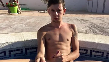 Big Cum Pumping Outdoors