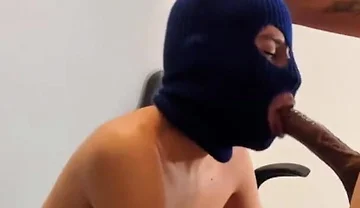 Submissive Colombian Twink Deepthroats Neighbor's Thick Cock