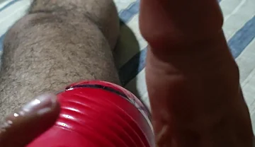 Hairy Stepdaddy Ejoying Sex Doll at Home