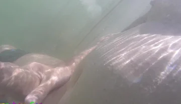 Jerking off Underwater and Pumping Cum Into the Water in a Stunning Mountain Lake