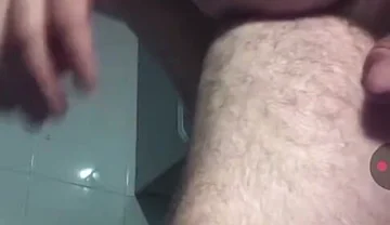 Handsome Mature Chubby with Big Fat Cock Masturbating and Fucking My Tight Ass in Close-up