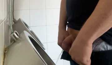 Watching on a Redhead Guy in a Toilet