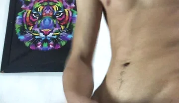 A Well-endowed Young Man Wakes up with a Hard-on and Jerks off Until He Cums