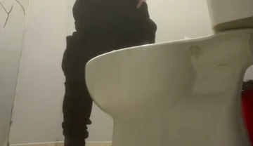 Amateur Friends Pissing Together in the Club's Toilets