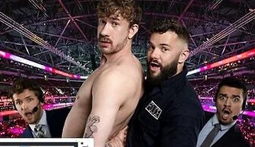 Hayden Harding Catches Streaker Evan Jordie And Gets Fucked Hard Against The Wall